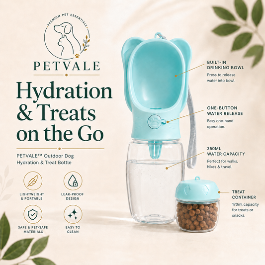 PETVALE™ Outdoor Dog Hydration & Treat Bottle