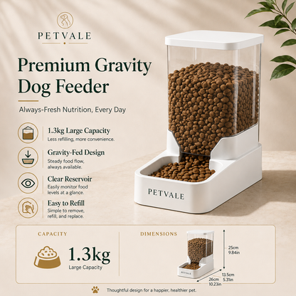 PETVALE Premium Gravity Feeder & Water Dispenser