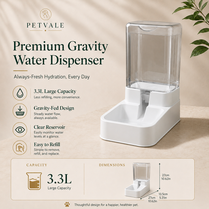 PETVALE Premium Gravity Feeder & Water Dispenser