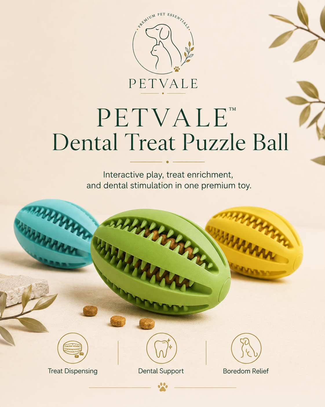 PETVALE™ Dental Treat Puzzle Ball